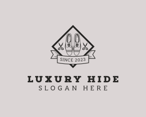 Leather - Derby Shoes Footwear logo design