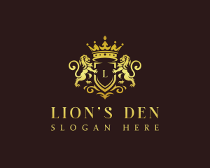 Lion Royalty Crown logo design