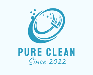 Broom Cleaning Sanitation  logo design