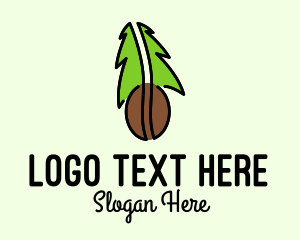 Iced Coffee - Organic Coffee Bean logo design