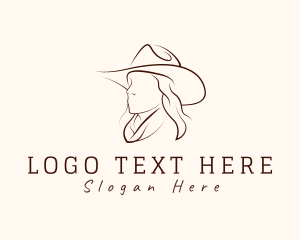 Scarf - Western Fashion Hat logo design