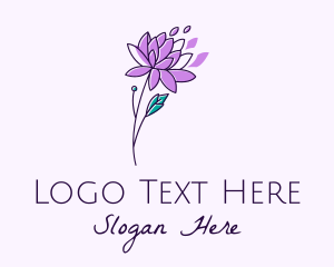 Purple - Purple Dahlia Flower logo design