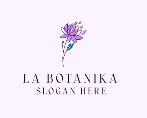 Floral Dahlia Flower Logo