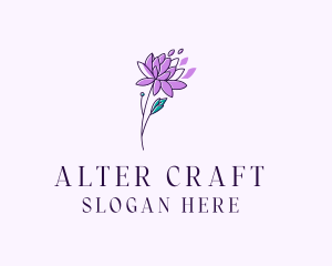 Floral Dahlia Flower logo design