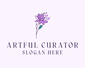 Floral Dahlia Flower logo design