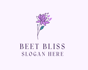 Floral Dahlia Flower logo design