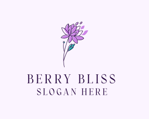 Floral Dahlia Flower logo design