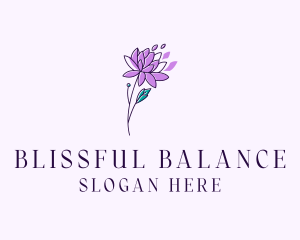 Floral Dahlia Flower logo design