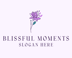 Bliss - Floral Dahlia Flower logo design