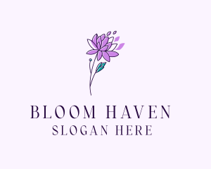 Floral Dahlia Flower logo design