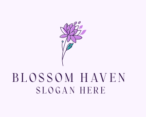 Flowering - Floral Dahlia Flower logo design
