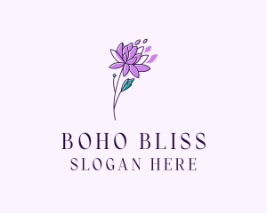 Floral Dahlia Flower logo design