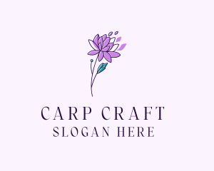 Floral Dahlia Flower logo design