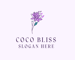 Floral Dahlia Flower logo design