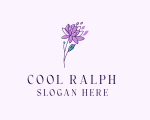 Floral Dahlia Flower logo design