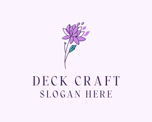 Floral Dahlia Flower logo design