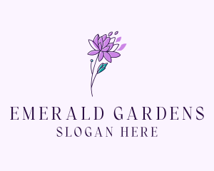 Floral Dahlia Flower logo design