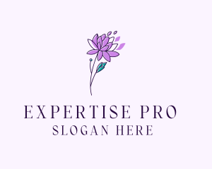 Floral Dahlia Flower logo design