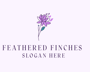 Floral Dahlia Flower logo design