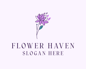 Floral Dahlia Flower logo design