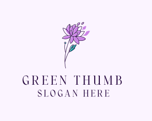 Floral Dahlia Flower logo design