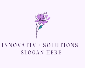 Floral Dahlia Flower logo design