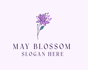 Floral Dahlia Flower logo design