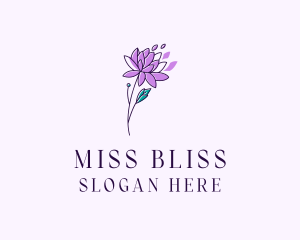 Floral Dahlia Flower logo design