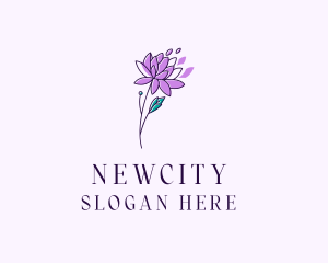 Floral Dahlia Flower logo design