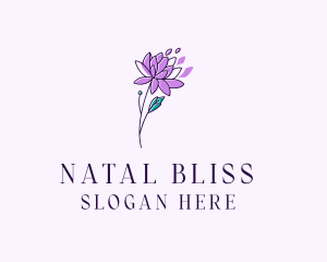 Floral Dahlia Flower logo design