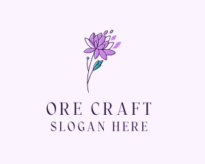 Floral Dahlia Flower logo design