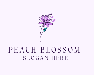 Floral Dahlia Flower logo design