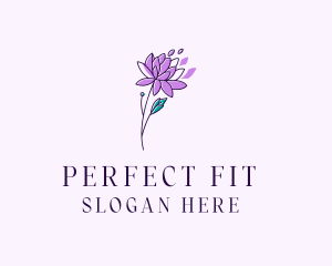 Floral Dahlia Flower logo design