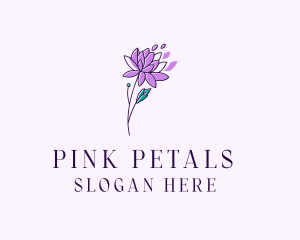 Floral Dahlia Flower logo design