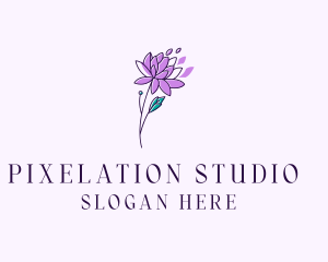 Floral Dahlia Flower logo design