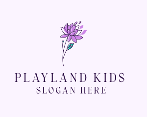 Floral Dahlia Flower logo design