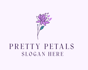 Floral Dahlia Flower logo design