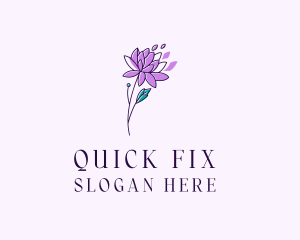 Floral Dahlia Flower logo design