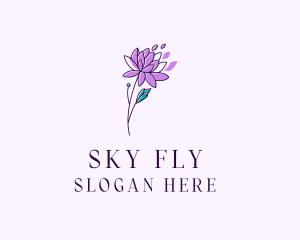 Floral Dahlia Flower logo design