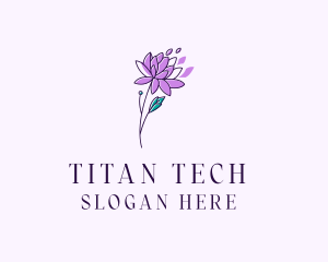 Floral Dahlia Flower logo design