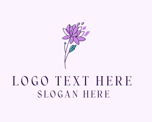 Blossoming - Floral Dahlia Flower logo design