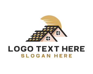 Residential - House Roof Repair logo design