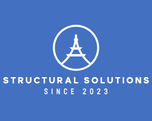 Structural - Eiffel Tower Letter A logo design