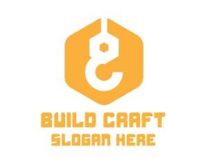 Yellow Construction Hook logo design