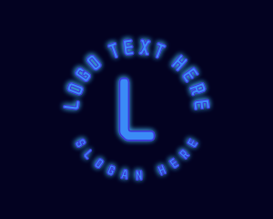 Live Music - Neon Lights Night Club logo design