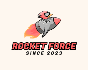 Missile - Flying Rocket Rooster logo design