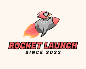 Flying Rocket Rooster logo design