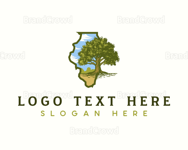 Illinois White Oak Tree Logo