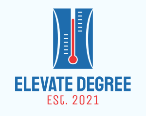 Degree - Heating Cooling Thermometer logo design