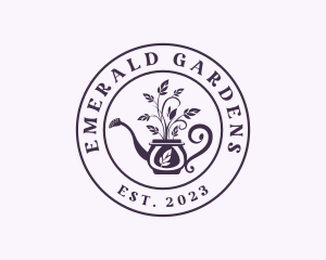 Gardener Watering Pot logo design